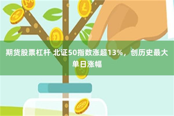 期货股票杠杆 北证50指数涨超13%，创历史最大单日涨幅