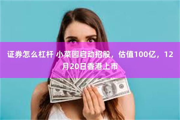 证券怎么杠杆 小菜园启动招股，估值100亿，12月20日香港上市