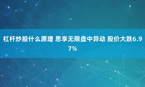 杠杆炒股什么原理 思享无限盘中异动 股价大跌6.97%